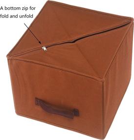 img 2 attached to 📦 Amborido Foldable Fabric Storage Cubes: 2 Pack Coffee Drawers for Efficient Organization