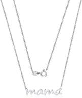 👩 925 sterling silver mama necklace: the perfect gift for mom – 14k gold plated, dainty & cute mom necklace, ideal gifts from daughter for foster mother, stepmother, or new mom, daily mom jewelry logo