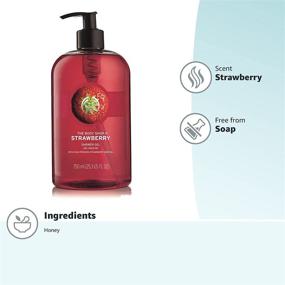 img 1 attached to The Body Shop Strawberry Shower Gel Jumbo, 25.3 fl oz (Packaging May Vary)