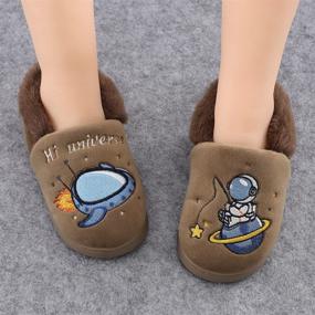 img 2 attached to 👶 Durable Cartoon Toddler Slippers: Perfect Boys' Shoes for Cozy Comfort