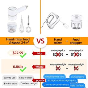 img 3 attached to Elevate Your Culinary Skills with the 2-in-1 Hand Mixer Electric and Mini Food Chopper