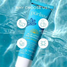 img 1 attached to 🌿 purlisse Blue Lotus SPF 30 Essential Daily Moisturizer: Vegan & Eco-friendly, No Parabens or Sulfates, Anti-aging, Reef-Safe Formula, Lightweight, Enriched with Vitamin E & Algae Extracts, 1.7oz