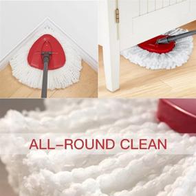 img 2 attached to ZenLyfe 4 Pack O-Cedar Compatible Mop Replacement Heads - Machine Washable Spin Mop Refills for 360° Easy Cleaning Floors - Includes 2 Microfiber Cloths