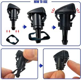 img 3 attached to Mean Mug Auto 3818-232314A (Pair) Front Windshield Washer Nozzles - Fits Chrysler, Dodge, Ram - Replaces OEM #: 4805742AB