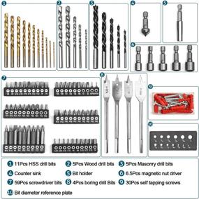 img 3 attached to 🔧 WESCO 122-Piece Drill Bit Set - Power Impact Driver and Screwdriver Bits for Wood, Metal, and Cement Drilling, in Tough Case - Perfect Gift for Men, Women, DIY Enthusiasts - Model WS9958U