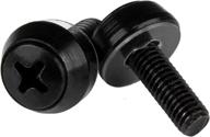 startech.com m5 x 12mm - 100 pack black screws - ideal for server rack & cabinet mounting (cabscrewsm5b) logo