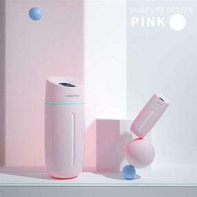 img 2 attached to Compact USB Ultrasonic Cool Mist 💖 Humidifier: Perfect for Bedroom, Car, and Travel (Pink)