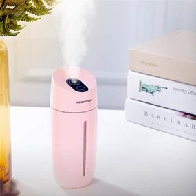 img 3 attached to Compact USB Ultrasonic Cool Mist 💖 Humidifier: Perfect for Bedroom, Car, and Travel (Pink)