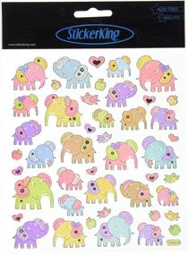img 1 attached to Tattoo King Multi Colored Stickers Patterned Elephants