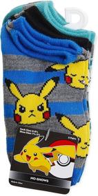img 1 attached to Pokemon Boys 5 Pack No Show 🧦 Socks: Catch 'Em All with Comfort and Style!