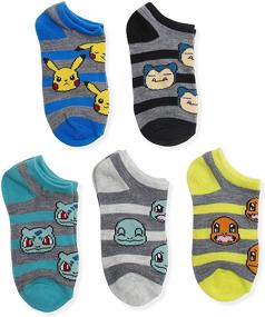 img 2 attached to Pokemon Boys 5 Pack No Show 🧦 Socks: Catch 'Em All with Comfort and Style!