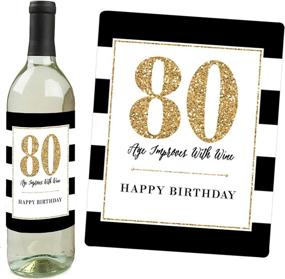 img 1 attached to Шикарные этикетки для бутылок ко дню рождения 80 лет