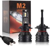 💡 h7 led headlight bulbs - super bright 16000 lumens/pair, waterproof conversion kit - 60w, 6500k, braveway m2 series logo