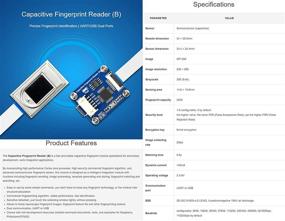 img 2 attached to Считыватель отпечатков пальцев Waveshare высокой точности с емкостным датчиком (В) с двумя портами UART/USB