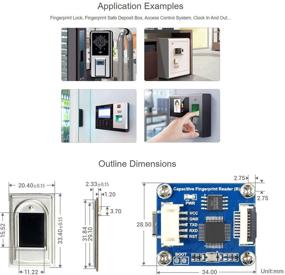 img 1 attached to Считыватель отпечатков пальцев Waveshare высокой точности с емкостным датчиком (В) с двумя портами UART/USB