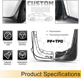 img 1 attached to 🚗 Honda Accord 2008-2012 Sedan Mud Flaps - Complete Set of 4 Front & Rear Splash Guards Replacement