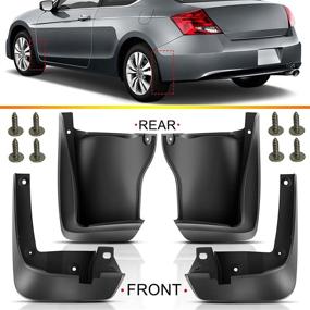 img 3 attached to 🚗 Honda Accord 2008-2012 Sedan Mud Flaps - Complete Set of 4 Front & Rear Splash Guards Replacement