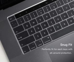 img 1 attached to 🖥️ 2020 Newest MacBook Pro 13 Inch Clear Keyboard Cover - Ultra Thin Model A2338 A2289 A2251 & 2020 2019 MacBook Pro 16 Inch Model A2141 with Touch Bar & Touch ID - Keyboard Skin Protector Cover