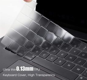 img 3 attached to 🖥️ 2020 Newest MacBook Pro 13 Inch Clear Keyboard Cover - Ultra Thin Model A2338 A2289 A2251 & 2020 2019 MacBook Pro 16 Inch Model A2141 with Touch Bar & Touch ID - Keyboard Skin Protector Cover