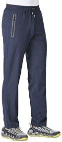 img 4 attached to YSENTO Men's Quick-Dry Lightweight Breathable Hiking Running Athletic Pants with Zippered Pockets