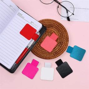 img 2 attached to 🖊️ Convenient 6 Pack Pen Loop Holders: Elastic Self-Adhesive Pen Holder Loop for Notebooks, Journals, Calendars - 6 Vibrant Colors