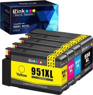 🖨️ e-z ink (tm) compatible ink cartridge replacement for hp 950xl 951xl 950 xl 951 xl – officejet pro 8100 8610 8600 8615 8620 8625 276dw 251dw – 1 black, 1 cyan, 1 magenta, 1 yellow, 4 pack logo
