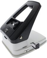 🎯 three-in-one desktop id card hole punch tool for name badges - slot puncher, round hole, and corner rounder with guide logo
