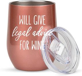 img 3 attached to 🍷 Lawyer Gifts: "Will Give Legal Advice for Wine" 12oz Tumbler/Mug – Perfect Gift Idea for Law School, Judges, and Attorneys – Ideal for Wine or Coffee Enthusiasts – Graduation, Paralegals, Men, Women