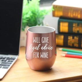 img 2 attached to 🍷 Lawyer Gifts: "Will Give Legal Advice for Wine" 12oz Tumbler/Mug – Perfect Gift Idea for Law School, Judges, and Attorneys – Ideal for Wine or Coffee Enthusiasts – Graduation, Paralegals, Men, Women