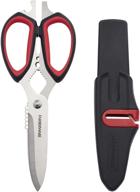 🔪 farberware 10-n-1 multi-purpose kitchen shear 9" black/red - versatile and efficient tool for every culinary need logo