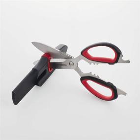 img 1 attached to 🔪 Farberware 10-N-1 Multi-Purpose Kitchen Shear 9" Black/Red - Versatile and Efficient Tool for Every Culinary Need