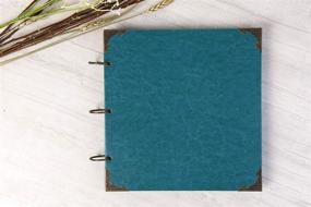 img 3 attached to 📸 12 x 12 Inch Large Leather Hardcover 80 Pages Scrapbook Photo Album DIY with Blank Craft Paper, Ideal for Wedding Anniversary, Family Photos. (Blue)