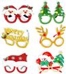 christmas glasses glitter decoration eyeglasses logo