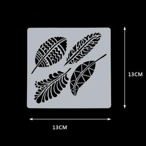 img 2 attached to Enhance your Home Decor with 18 Reusable Flower Stencils for Painting on Wood Walls