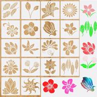 enhance your home decor with 18 reusable flower stencils for painting on wood walls logo