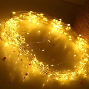 img 3 attached to Solar Powered String Lights - Outdoor Garden Party Decorations, 10 Strands 200 LEDs Solar Fairy Lights Waterproof Copper Wire Solar Lights for Christmas, Halloween, Home