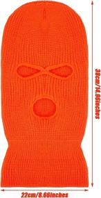 img 2 attached to Winter Balaclava Ski Mask: Full Face Cover for Outdoor Sports - 4 Pieces, Warm Knit, Men & Women