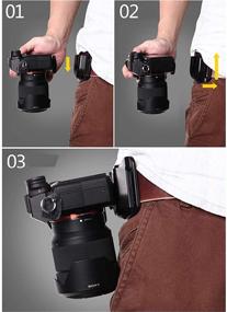 img 2 attached to Camera Holste: Convenient SLR DSL Camera Belt Mount & Sling Clip Holster