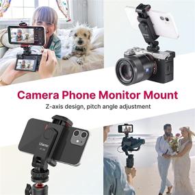 img 3 attached to 📸 ST-06s Camera Phone Tripod Mount - Cell Phone Hot Shoe Holder with 2 Cold Shoe Phone Clip, 360° Rotation Smartphone Clamp Compatible for iPhone, Android, Sony, Canon, DJI Ronin S/SC, Zhiyun Gimbals