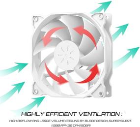 img 2 attached to Enhance PC Cooling with uphere 120mm White Case Fan - Long Life 3-Pack (12WT3-3)