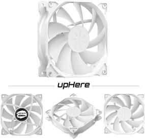 img 3 attached to Enhance PC Cooling with uphere 120mm White Case Fan - Long Life 3-Pack (12WT3-3)