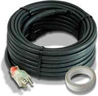 🔥 heat cable for pipe freeze protection: 30 feet with built-in thermostat, high-temp installation tape, heavy-duty & self-regulating - 120 volt logo