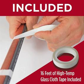 img 1 attached to 🔥 Heat Cable for Pipe Freeze Protection: 30 Feet with Built-in Thermostat, High-Temp Installation Tape, Heavy-Duty & Self-Regulating - 120 Volt