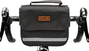 img 4 attached to 🚴 Kulie 2L UrbanTourist Bicycle Bag - Bike Handlebar Stem Bag with Small Pouch - Standout Style, Simple and Reliable - Universal Strap Mount - Waterproof and Hand Contoured Firm Body - Removable Strap Converts to Crossbody