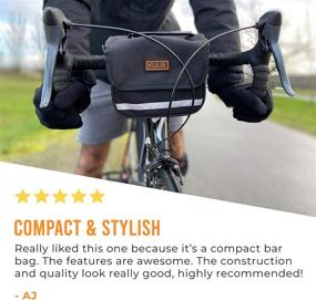 img 3 attached to 🚴 Kulie 2L UrbanTourist Bicycle Bag - Bike Handlebar Stem Bag with Small Pouch - Standout Style, Simple and Reliable - Universal Strap Mount - Waterproof and Hand Contoured Firm Body - Removable Strap Converts to Crossbody