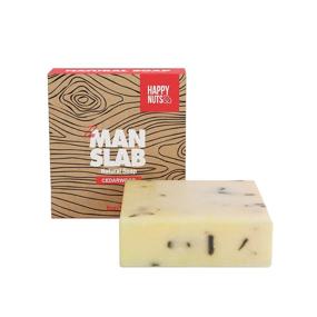 img 4 attached to 🧼 Органическое мыло для мужчин с кедровым маслом и активированным углем, сделанное в США, от Happy Nuts - 5 унций