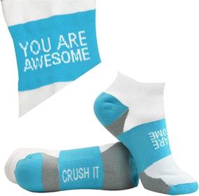 img 3 attached to 🏃 Inspiring Athletic Running Socks by Gone For a Run - Women's Woven Low Cut with Inspirational Slogans - Set of 3 Pairs