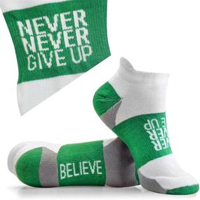 img 2 attached to 🏃 Inspiring Athletic Running Socks by Gone For a Run - Women's Woven Low Cut with Inspirational Slogans - Set of 3 Pairs