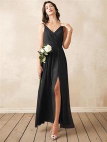 img 2 attached to 👗 Alicepub Bridesmaid Dresses: Elegant Chiffon Evening Wear for Women's Clothing and Dresses