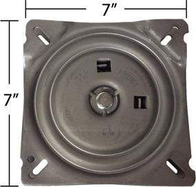 img 2 attached to 🪑 7-Inch Angled Bar Stool Swivel Plate Replacement with Memory Auto Spring Self-Return Feature - S4938